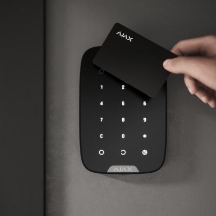 Bezdrôtová klávesnica s rfid čítačkou kariet - čierna
